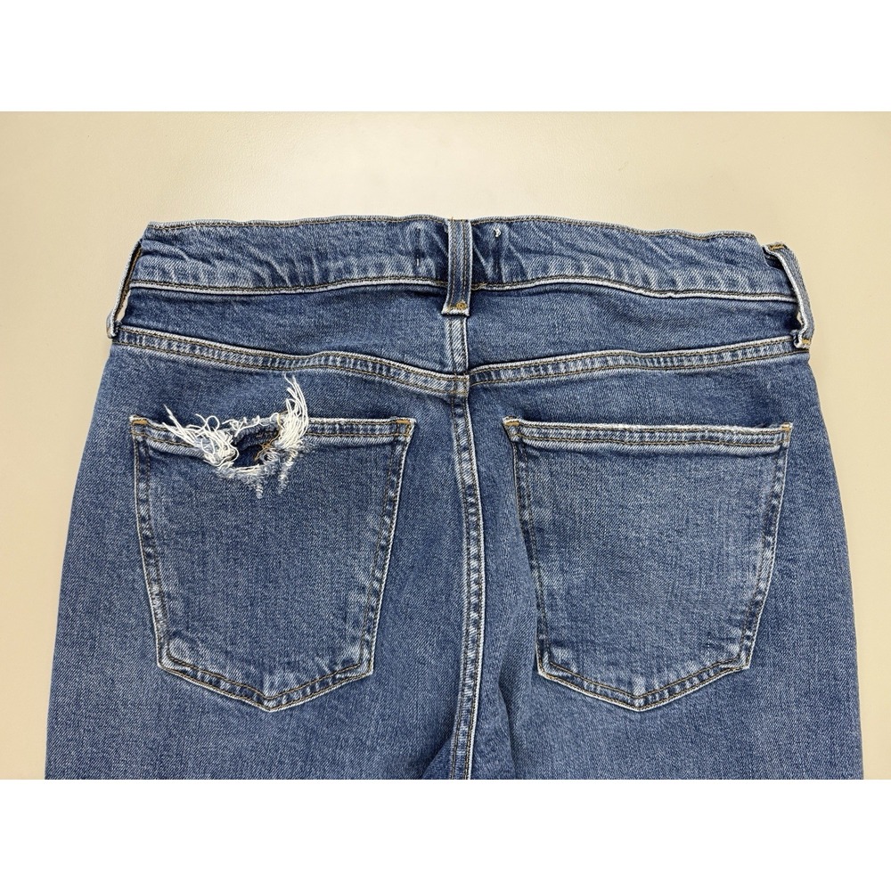 AGOLDE Kye Straight Jeans Womens 28 Blue Vintage Wash Cropped High Rise Boho - Picture 13 of 14